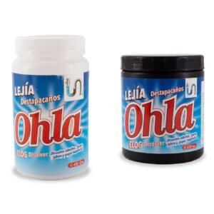 Lejía Destapa caños marca Ohla 230gr y 450gr.